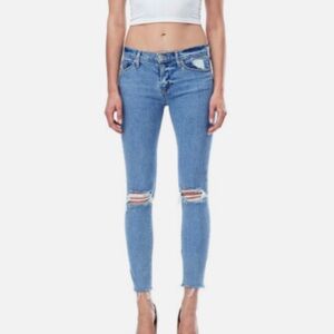 Hudson Nico Ripped Raw Hem Jeans 26